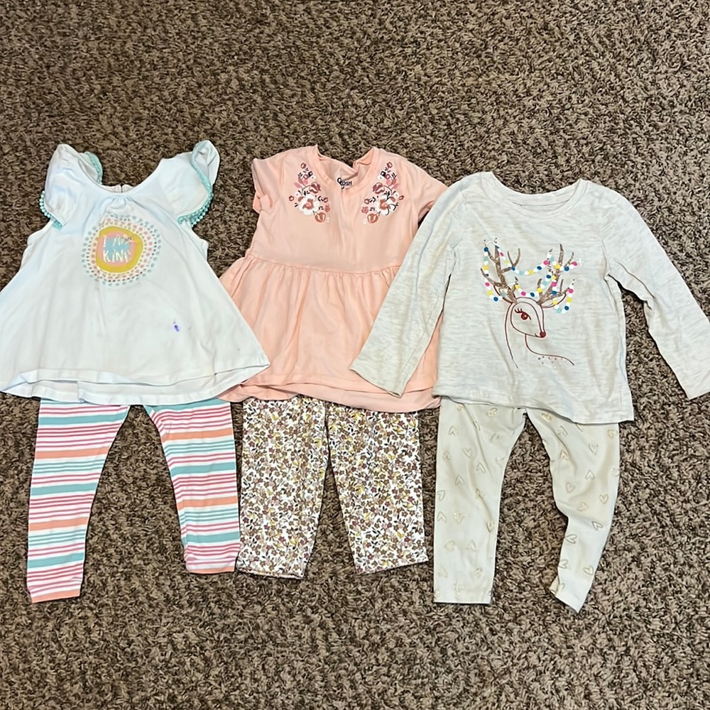 Bundle of 2T girls outfits with leggings